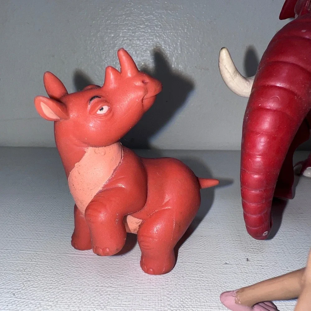 Vtg Disney Tarzan Figure Lot Tantor Elephant Terk Rhino 1999 Action Cake Topper